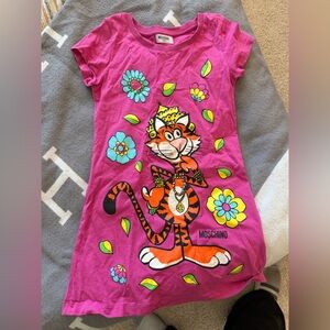 Moschino Kids Vibrant Pink Tiger Tee